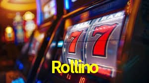 Escena dinámica inspirada en casino con iluminación Rollino, cartas, fichas e íconos de juegos digitales en un espacio moderno de juegos.
